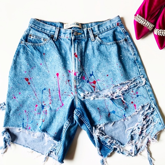 GAP Pants - VINTAGE GAP Blue Reverse Flip Jean Denim Shorts
